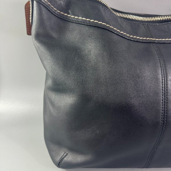 Vintage Coach F13764 Black Leather Hobo Bag - Picture 6 of 13
